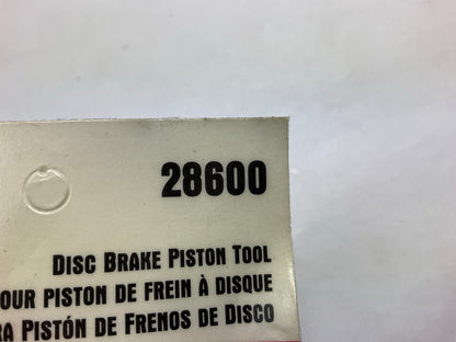 Lisle 28600 Disc Brake Piston Tool, Rotates Piston Back In The Caliper, For Pads