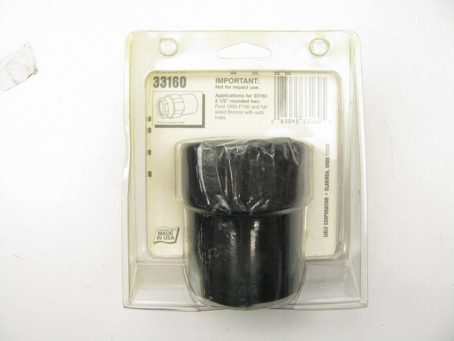 Lisle 33160 2-1/2'' Rounded Hex Wheel Bearing Lock Nut Socket
