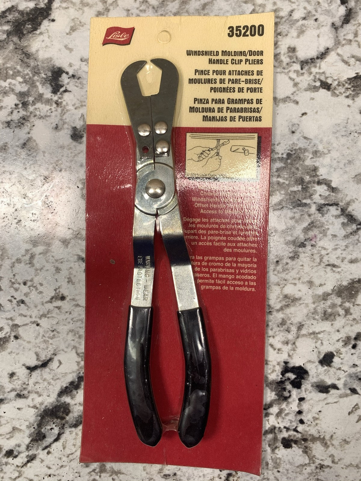 Lisle 35200 Windshield Molding Moudling / Door Handle Clip Pliers Tool