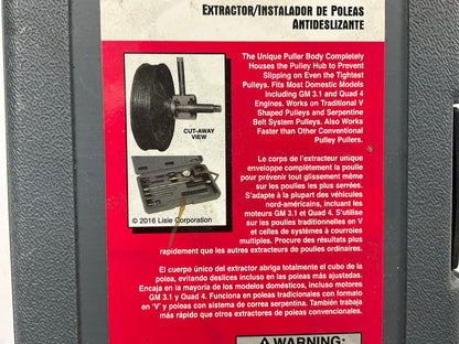USED#1 Lisle 39000 No-Slip Pulley Puller Tool Set For Power Steering Alternators