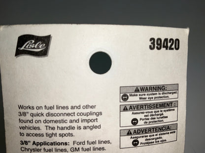 Lisle Tool 39420 Fuel Line Disconnect Tool 3/8''