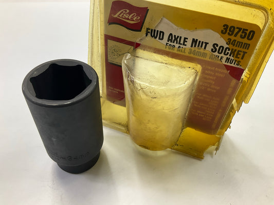 OPEN PACKAGE - Lisle 39750 34mm Front Wheel Drive FWD Axle Nut Socket 1/2'' Drive