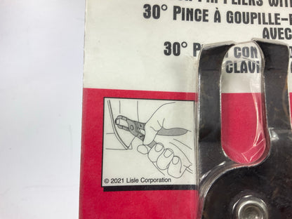 Lisle 42060 30° Push Pin Clip Pliers With Spring Action & 30 Degree Offset