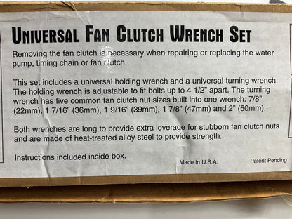 Lisle 42920 Universal Fan Clutch Wrench Set, Removes Fan Clutch On Most Models