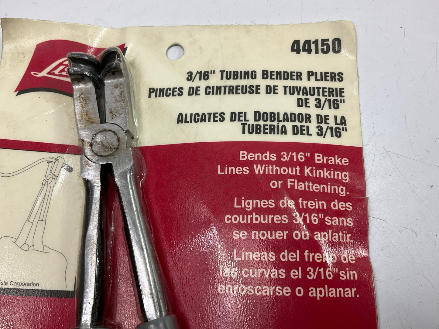 Lisle 44150 3/16'' Tubing Tube Bender Pliers, Unique Head Design For Tight Spots
