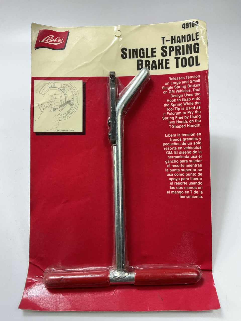 Lisle 49100 T-Handle Single Spring Brake Tool