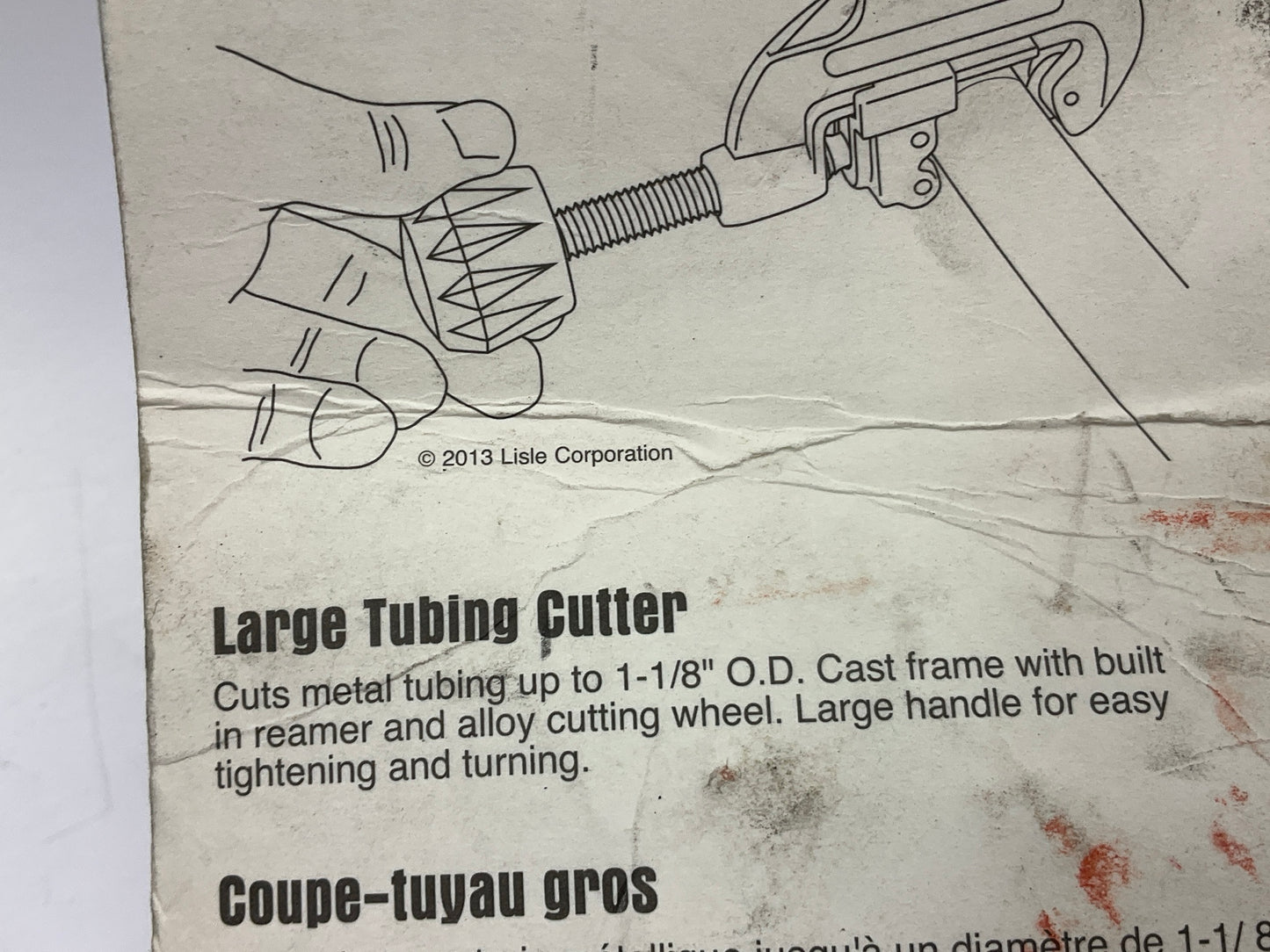 Lisle 50120 Large Metal Tube Tubing Cutter (1/8''-1-1/8'' Range)