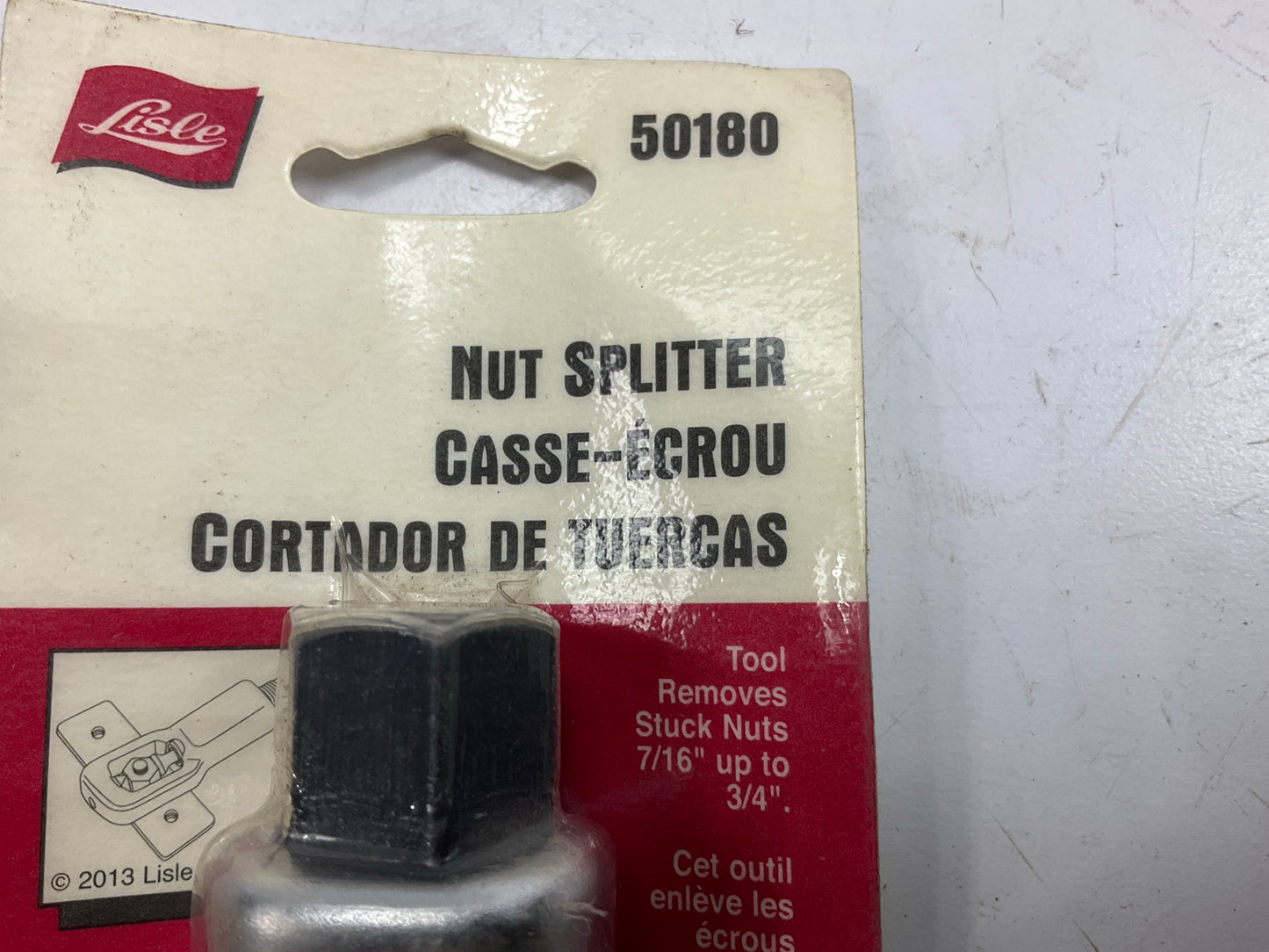 Lisle 50180 Nut Splitting Slpitter Tool - Removes Stuck Nuts 7/16'' Up To 3/4''