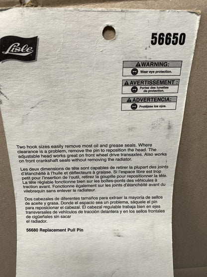 Lisle Tools 56650 Adjustable Oil & Grease Seal Puller Tool