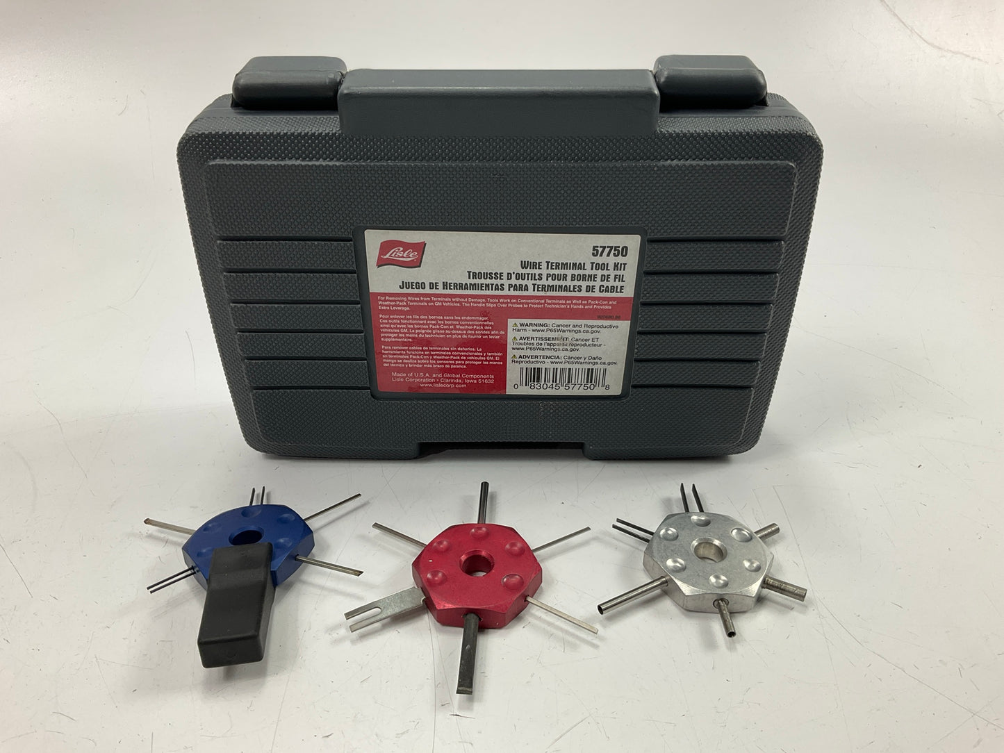Lisle 57750 Wire Terminal Tool Set With Handle, Terminal Disconnect Tool Kit