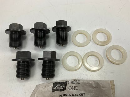Lisle 58650 Oil Drain Plug & Gasket (Set Of 5)