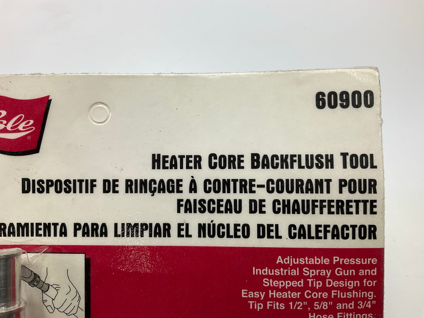 Lisle 60900 Heater Core Backflush Tool For Back Flushing A/C Heater Cores