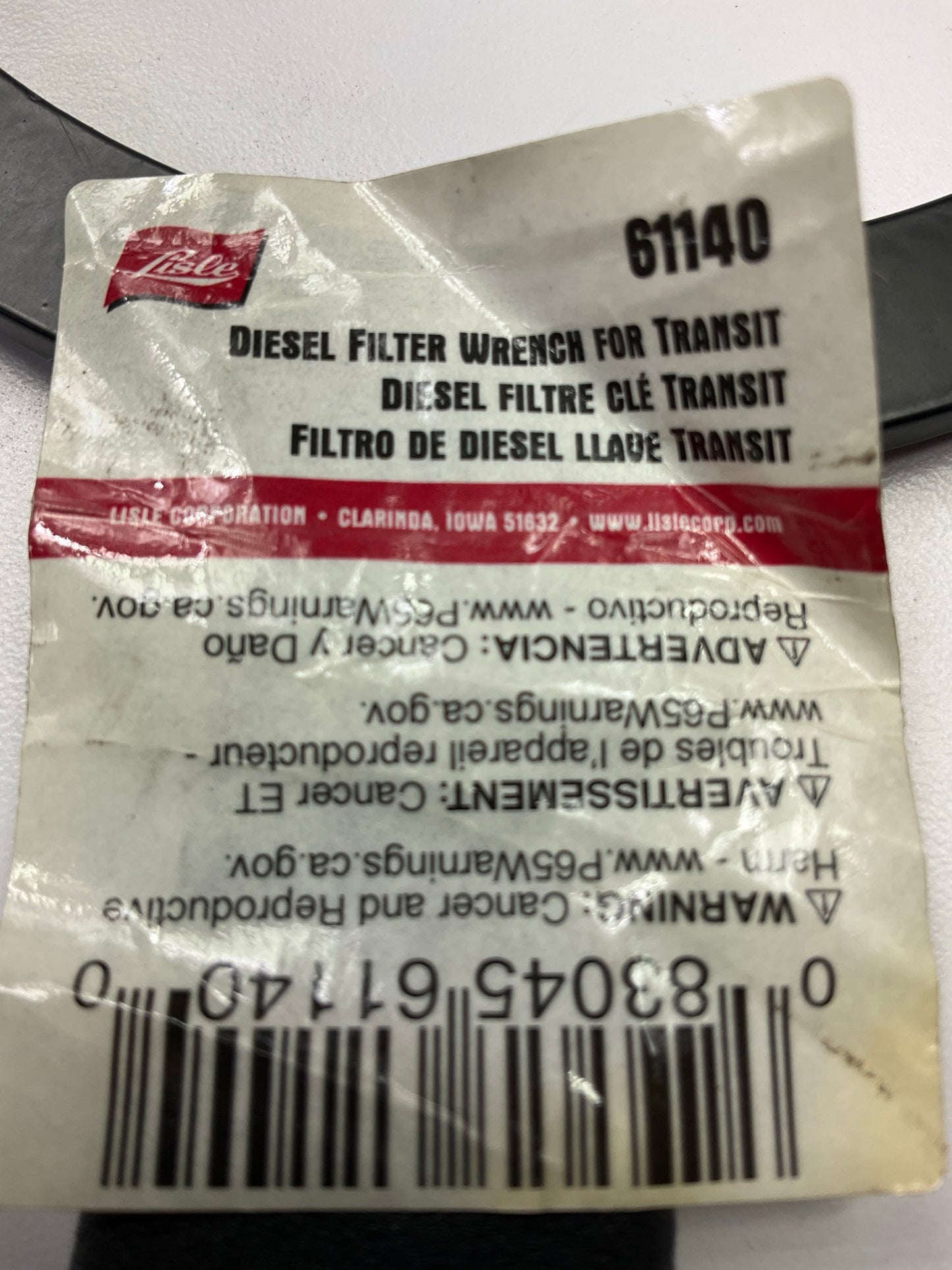 Lisle 61140 Diesel Filter Wrench For Ford Transit