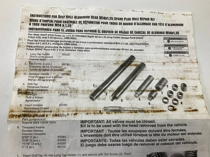 Lisle 65200 Deep Hole Aluminum Head M14x1.25 Spark Plug Hole Repair Kit