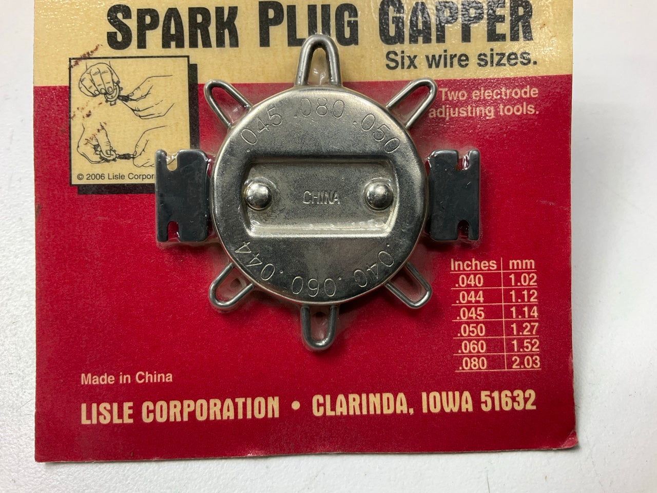 Lisle 67900 Wire Type .040'' To .080'' Spark Plug Gapper Tool