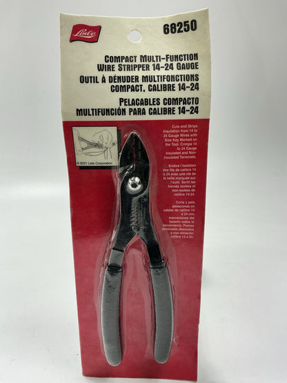 Lisle 68250 Compact Multi-Function Wire Stripper Tool - 14-24 Gauge