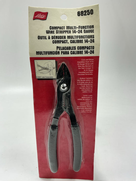 Lisle 68250 Compact Multi-Function Wire Stripper Tool - 14-24 Gauge
