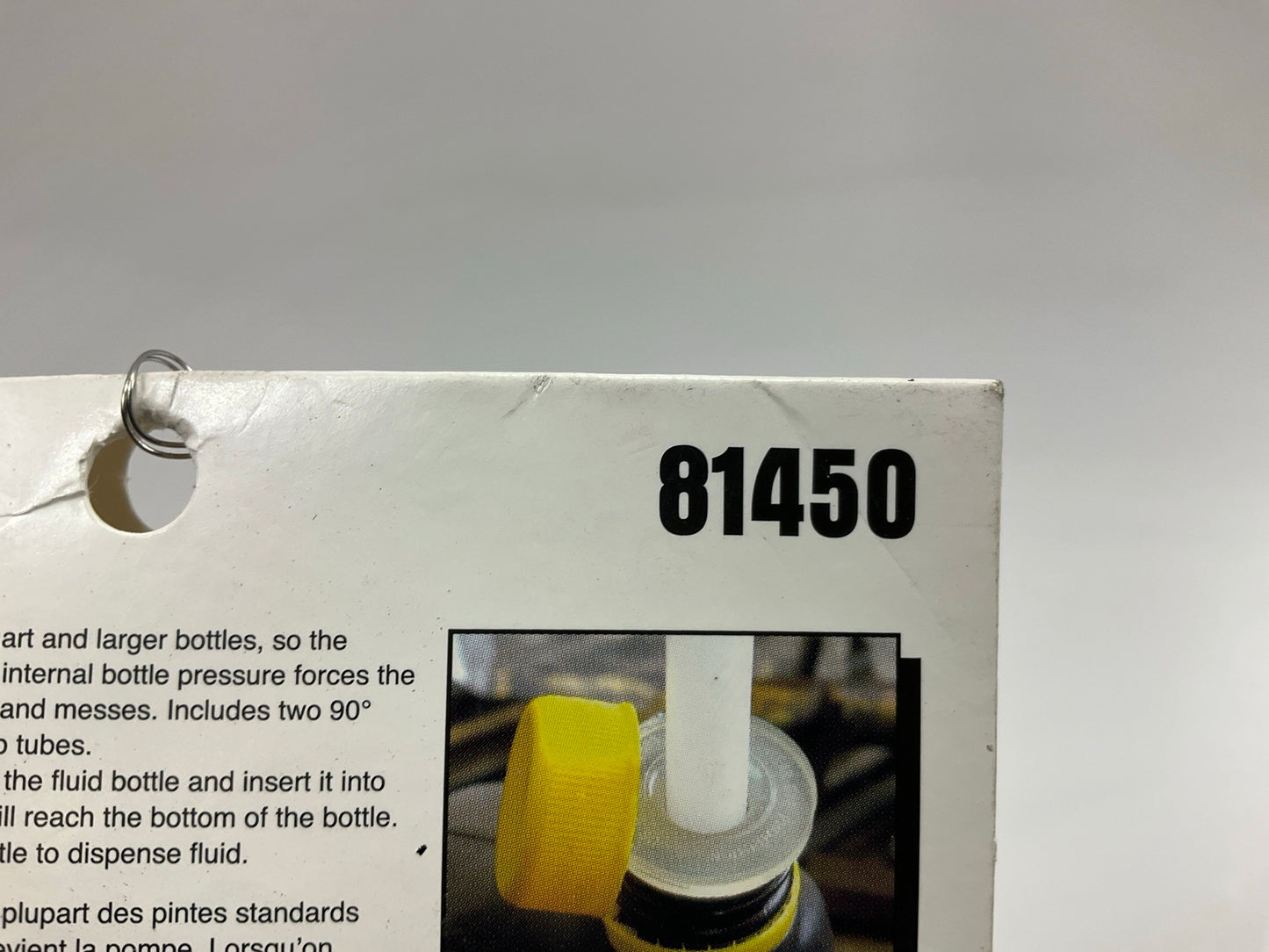 Lisle 81450 Fluid Transfer Adapter Cap Tube Set Kit Service Hard-To-Reach Areas