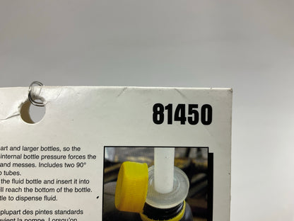 Lisle 81450 Fluid Transfer Adapter Cap Tube Set Kit Service Hard-To-Reach Areas