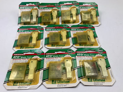 10 PACKS - Littlefuse 094418 ATO Emergency Fuse Kit W/Puller & Tester 5-30 Amps