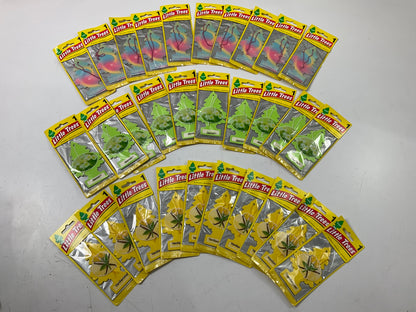 (30) Little Trees Air Fresheners - 10 Jasmin, 10 Cotton Candy, 10 Vanillaroma