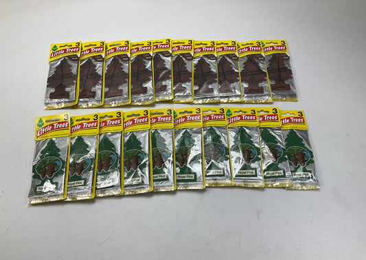 (60) Packs Of 3 Each Little Trees Air Fresheners - 10 Royal Pine & 10 Leather