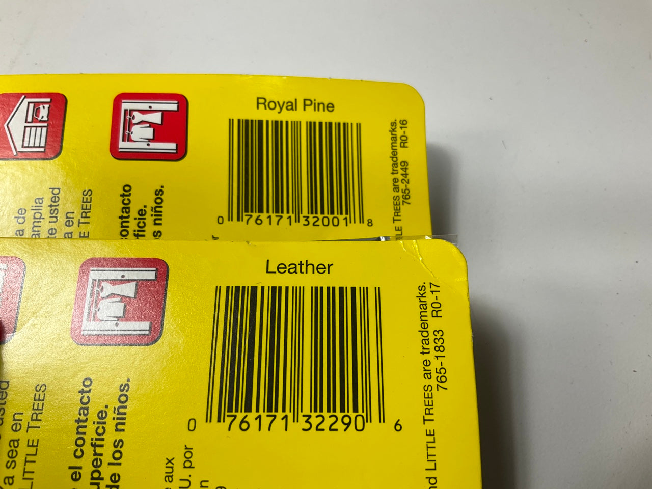(60) Packs Of 3 Each Little Trees Air Fresheners - 10 Royal Pine & 10 Leather