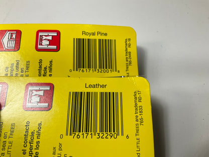 (60) Packs Of 3 Each Little Trees Air Fresheners - 10 Royal Pine & 10 Leather