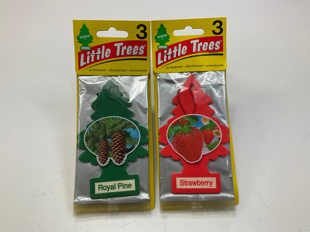 (20) Packs Of 2 Each Little Trees Air Fresheners - 10 Royal Pine & 10 Strawberry