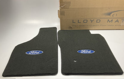 Lloyd Black Front Floor Mat Carpet W/ Ford Logo 08-10 Ford F250 F350 Super Duty