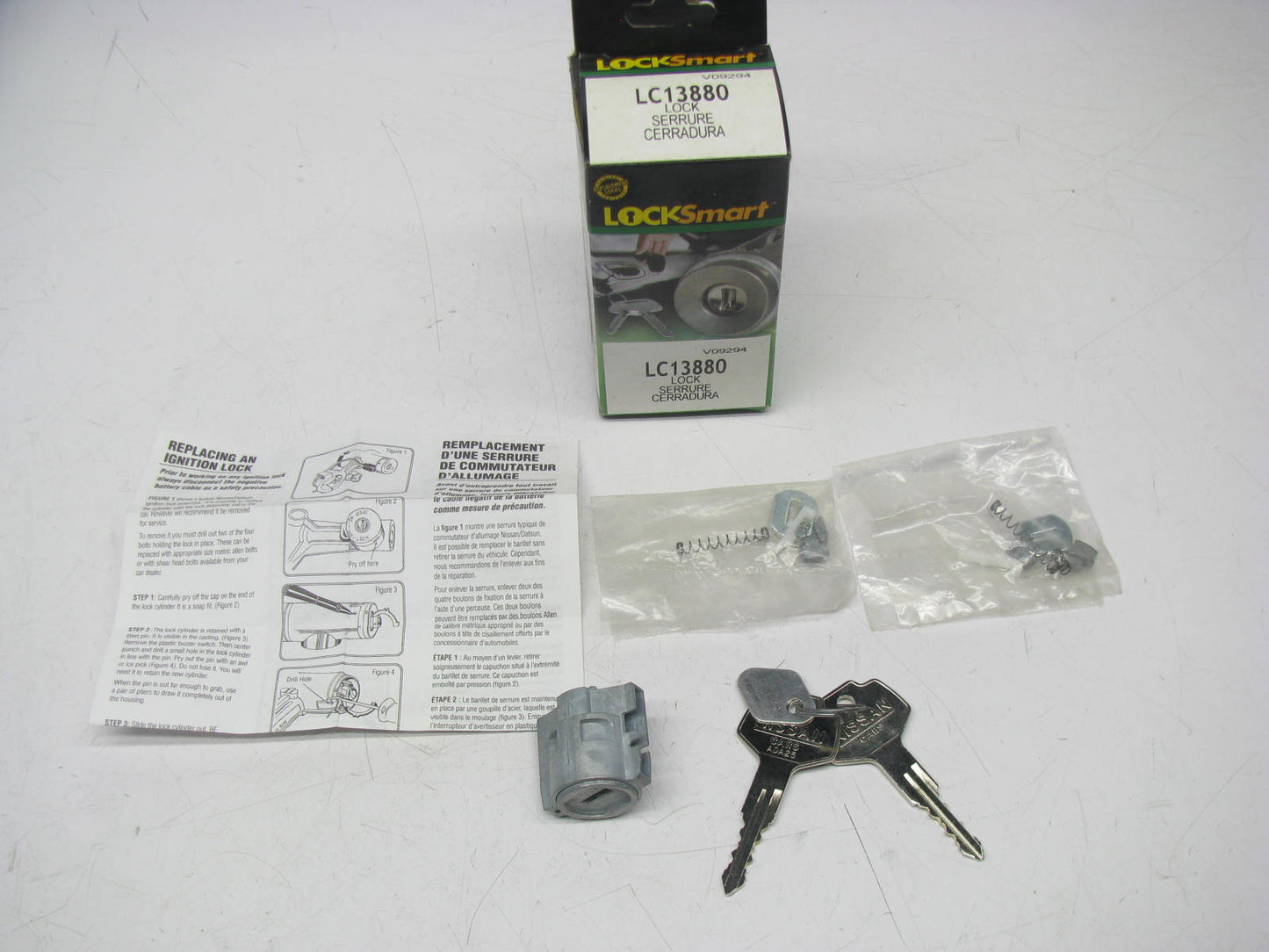 Locksmart LC13880 Ignition Lock Cylinder & Keys For 1993-1997 Nissan Altima