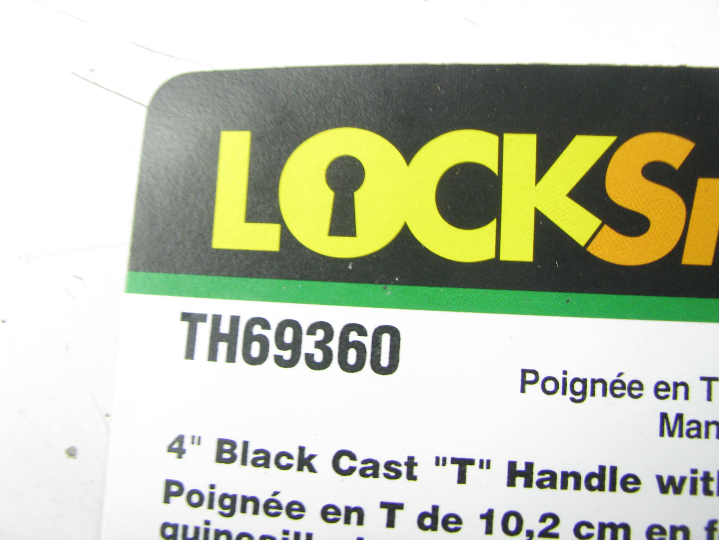LockSmart TH69360 4'' Black Cast Tee Handle Lock
