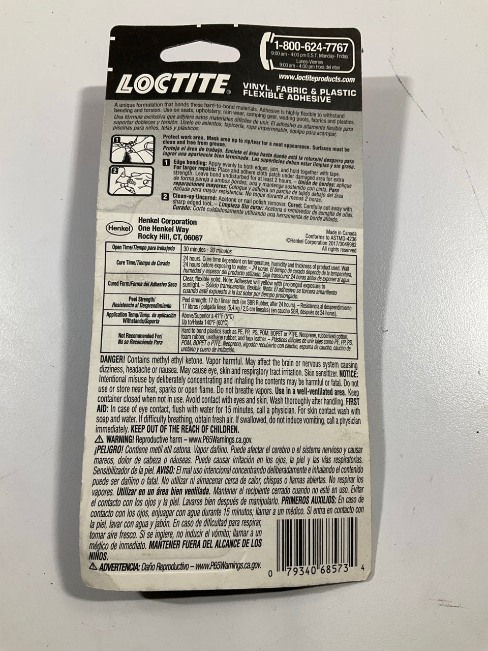 Loctite 1360694 Vinyl, Fabric, And Plastic Flexible Adhesive Glue