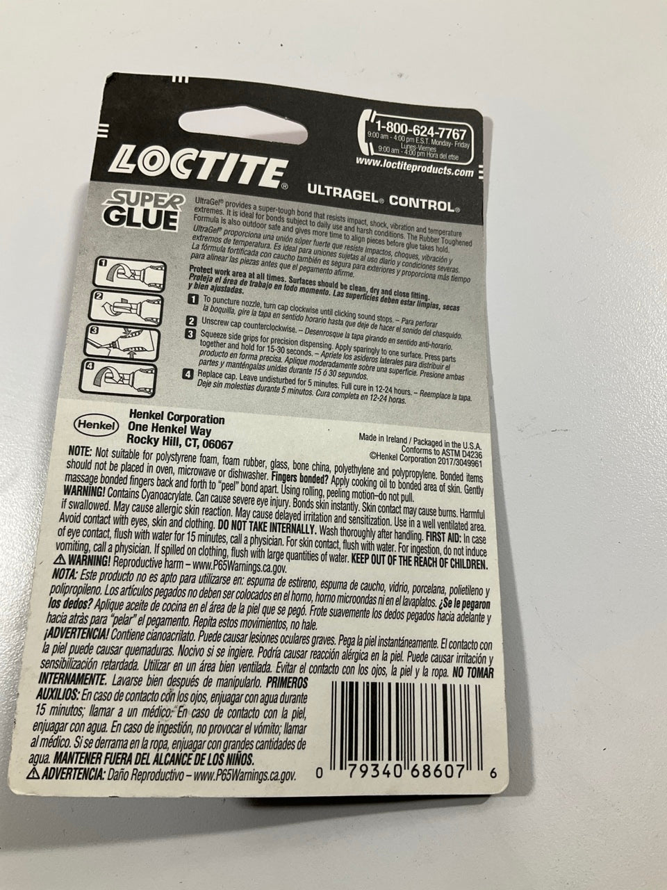 Loctite 1363589 Super Glue Ultra Gel Control, 0.14 Fl Oz, 1 Bottle Type 2