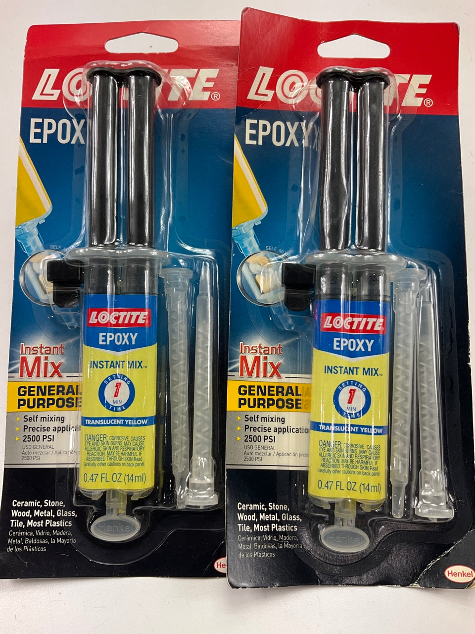 (2) Loctite 1366072 General Purpose Epoxy 1 Minute Instant Mix, 0.47-oz