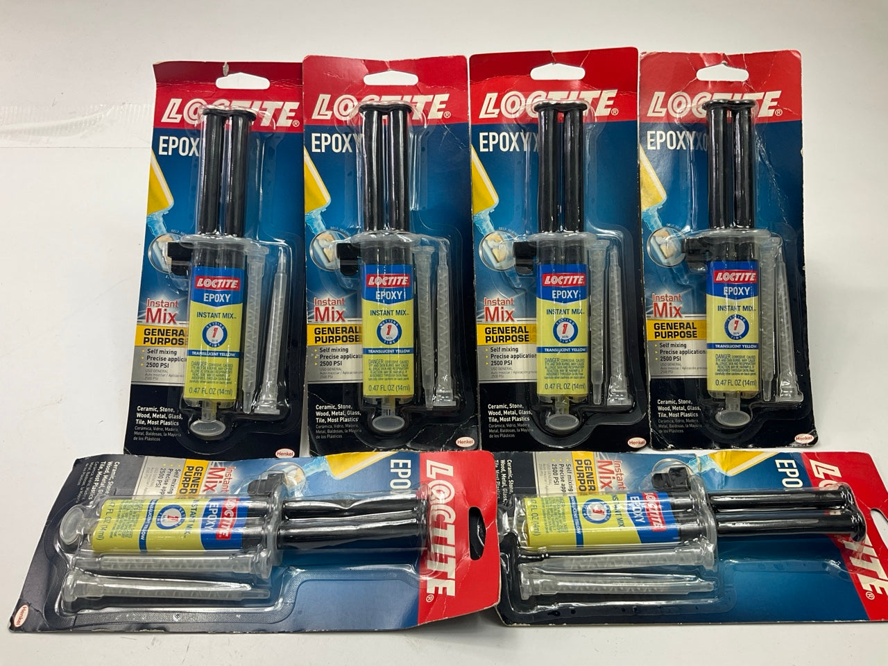 6 Pack - Loctite 1366072 General Purpose Epoxy 1 Minute Instant Mix, 0.47-oz Ea