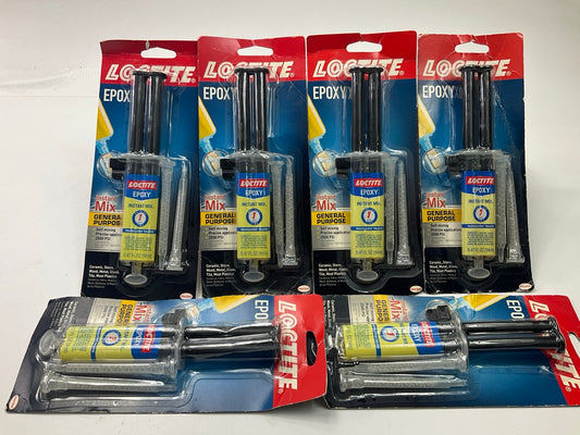 6 Pack - Loctite 1366072 General Purpose Epoxy 1 Minute Instant Mix, 0.47-oz Ea