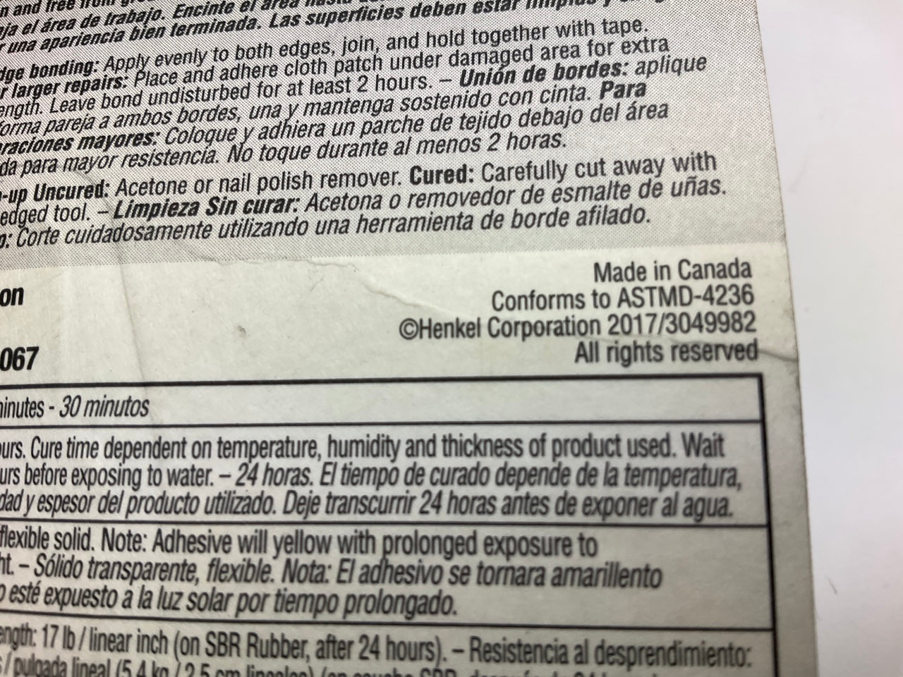 Loctite 1360694 Vinyl / Fabric / Plastic High Strength Flexible Adhesive 1 Oz.