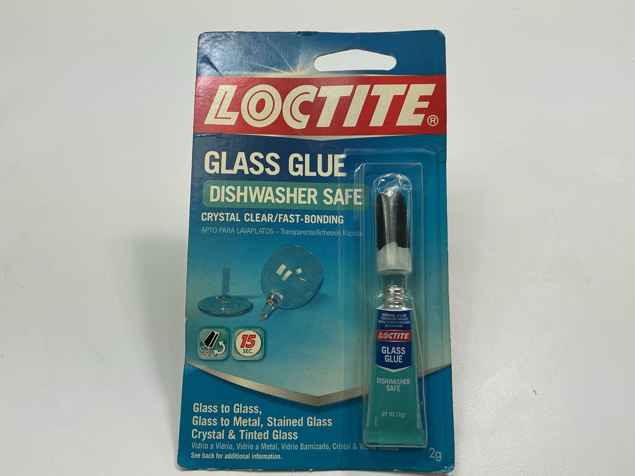 LOCTITE 233841 Glass Super Glue CLEAR Dishwasher Safe FAST BONDING Metal Stained