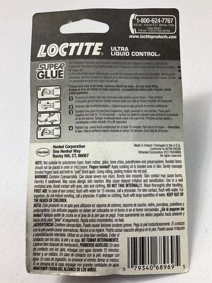 Loctite 43776 Ultra Liquid Control Super Glue. 0.14 Oz (4 Gram)