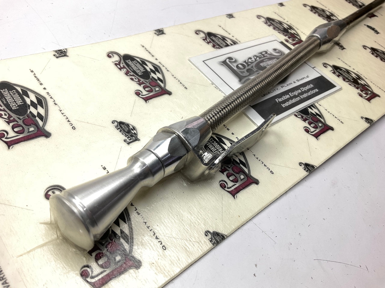 Lokar ED-5001 Flexible Engine Dipstick Stainless - Chevrolet SBC 1980 & Later