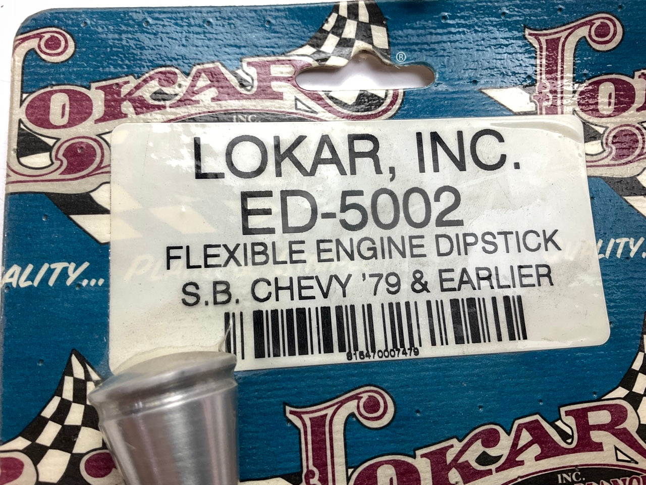 Lokar ED5002 Stainless Flexible Engine Oil Dipstick 55-79 SBC Small Block Chevy