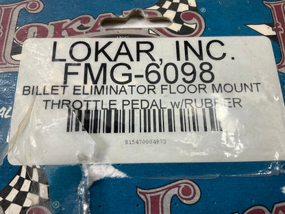 Lokar FMG-6098 Universal Eliminator Floor Mount Gas Pedal, Billet Aluminum