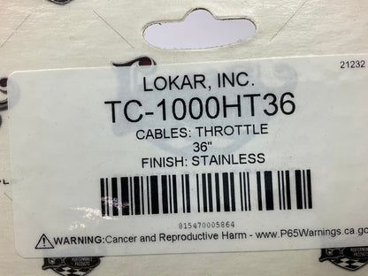 Lokar TC1000HT36 Hi-Tech 36'' Stainless Steel Throttle Cable Kit