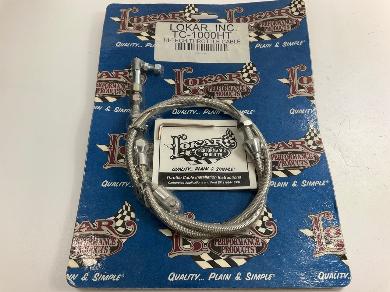 Lokar TC-1000HT 24'' Hi-Tech Throttle Gas Cable For Carburetors