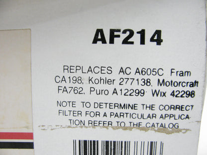 Luberfiner AF214 Air Filter Replaces 42298 FA762 A12299