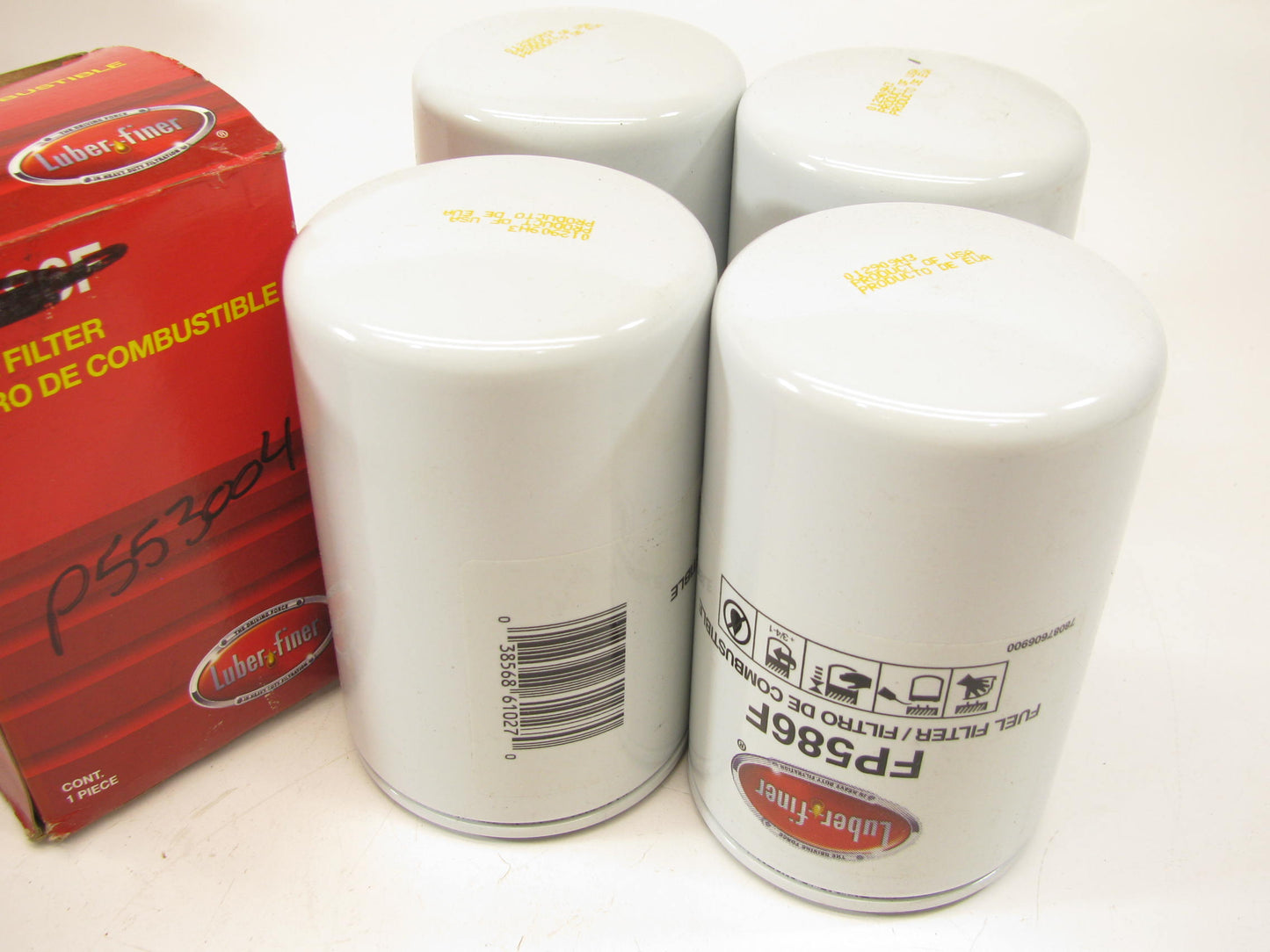 (4) Luberfiner FP586F Fuel Filter