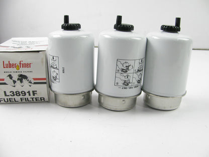 (3) Luberfiner L3891F Diesel Fuel Water Separator Filter Replaces 33748 PS9127