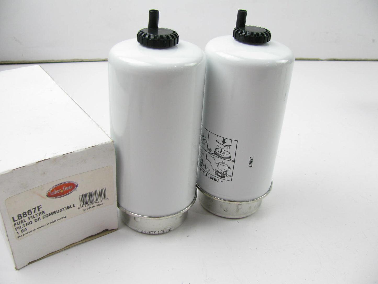 (2) Luberfiner L8867F Diesel Fuel Water Separator Filter Replaces PS10810 33738