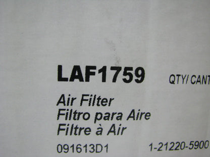 Luberfiner LAF1759 Air Filter Replaces CA1592SY 42602 A52987 AF892 P159036
